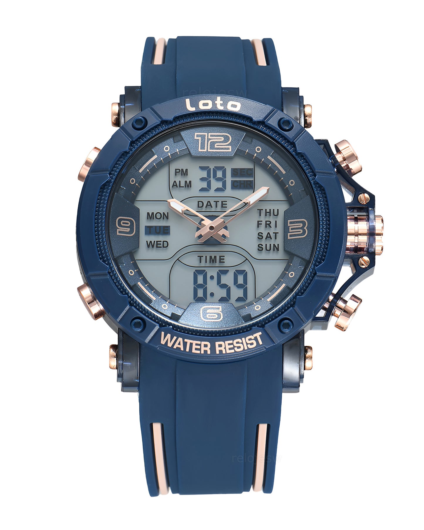 Reloj Loto Hombre Original Azul LT-2578-AZOR