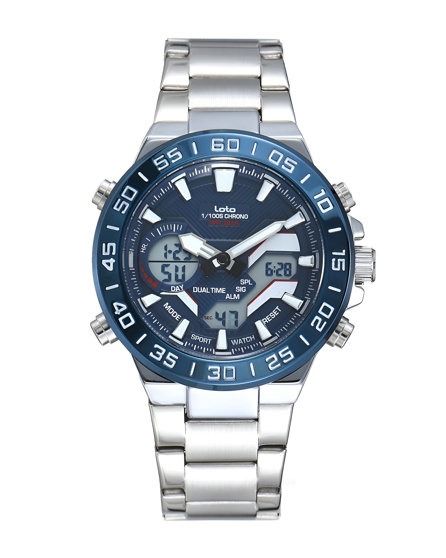 Reloj Loto Hombre Original Plateado LT-2579-PLAZ