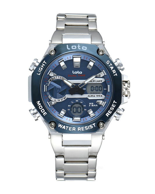 Reloj Loto Hombre Original Plateado LT-2580-PLAZ