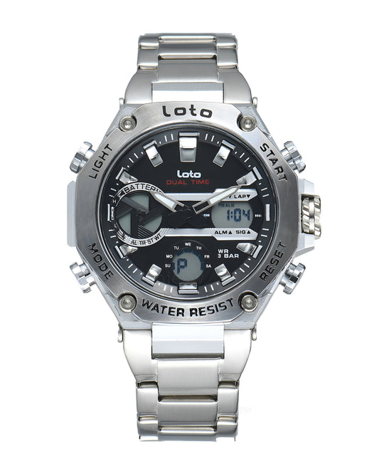 Reloj Loto Hombre Original Plateado LT-2580-PLNE