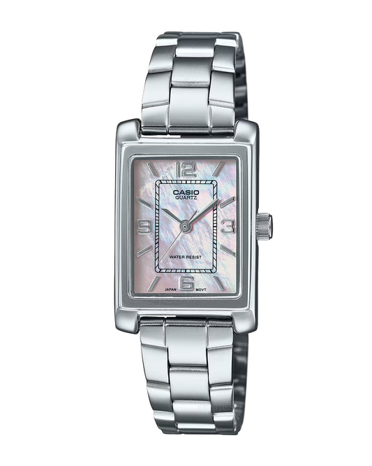 Reloj Casio Mujer Original Plateado LTP-1234DS-4A