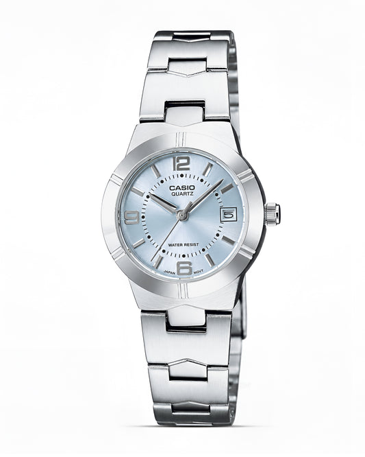 Reloj Casio Original Mujer Plateado LTP-1241D-2A