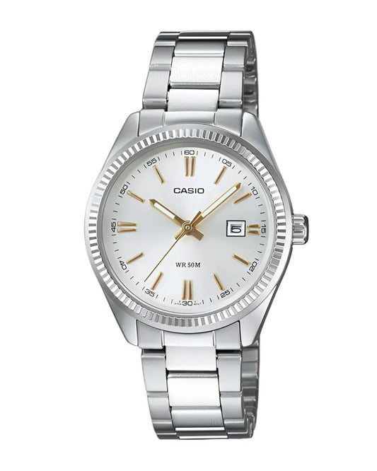 Reloj Casio Mujer Original Plateado LTP-1302D-7A2V