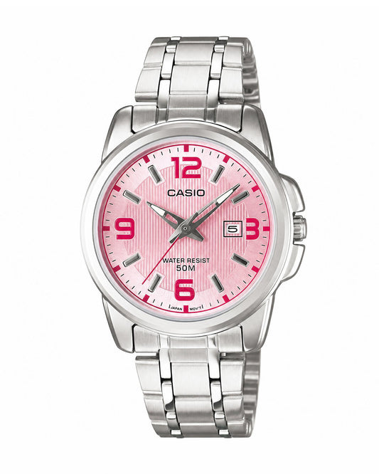 Reloj Casio Mujer Original Plateado LTP-1314D-5AV