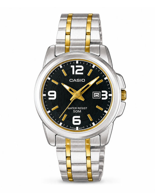 Reloj Casio Mujer Original Plateado y Dorado LTP-1314SG-1AV