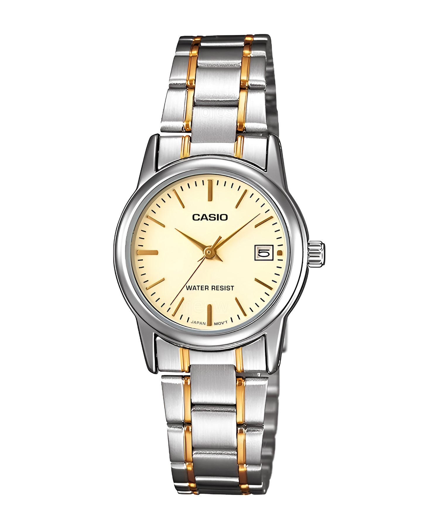 Reloj Casio Mujer Plateado y Dorado LTP-V002SG-9A