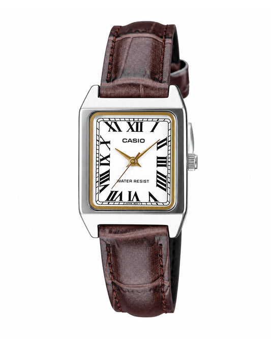 Reloj Casio Mujer Original Marrón LTP-V007L-7B2