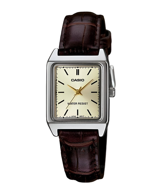 Reloj Casio Mujer Original Marrón LTP-V007L-9E