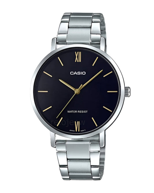 Reloj Casio Mujer Original Plateado LTP-VT01D-1B