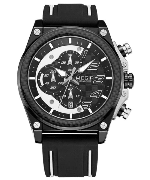 Reloj Megir Hombre M2051S Negro Blanco