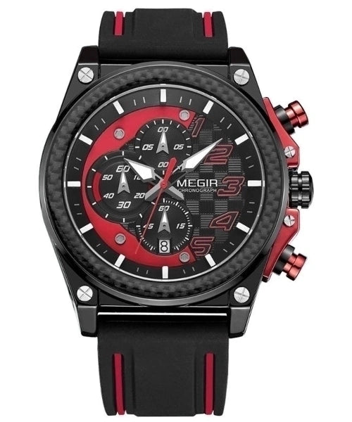 Reloj Megir Hombre Negro Rojo M2051S-NERO