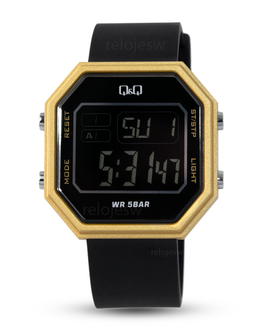 Reloj Q&Q Unisex Negro Dorado M206J004Y