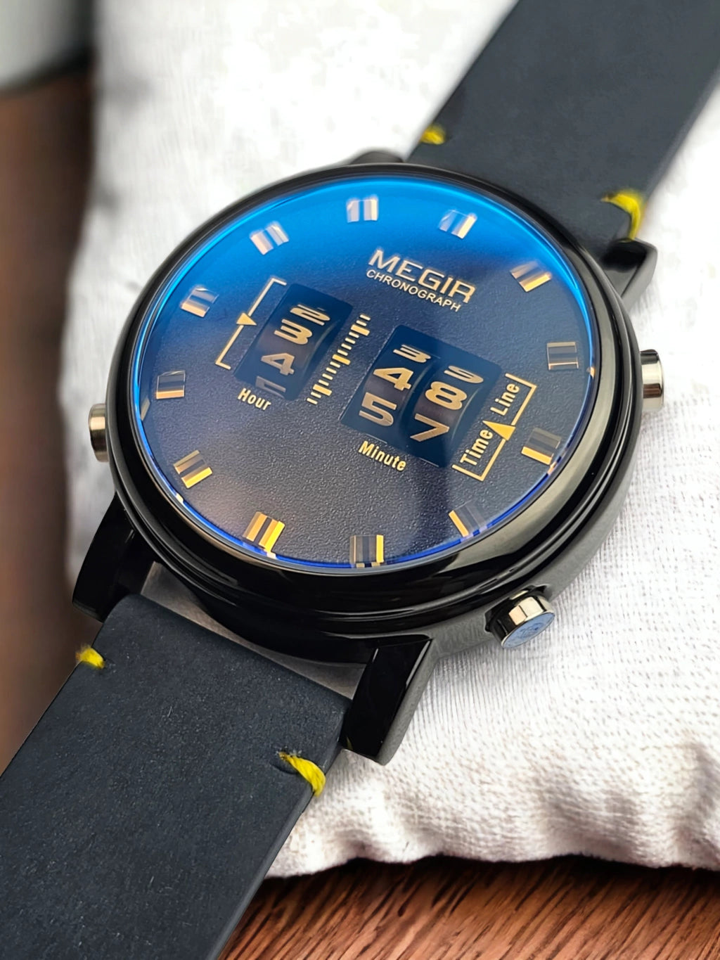 Reloj Megir Hombre Azul Negro M2137L AZNE Relojes W