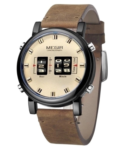 Reloj Megir Hombre Café Negro M2137L-CFNE