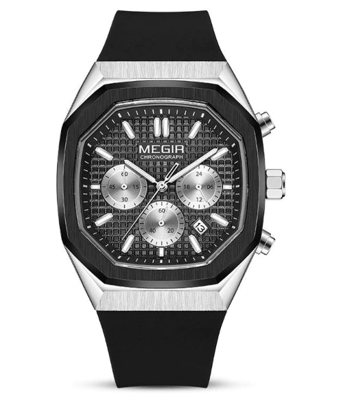 Reloj Megir Hombre M2215S Negro Plateado