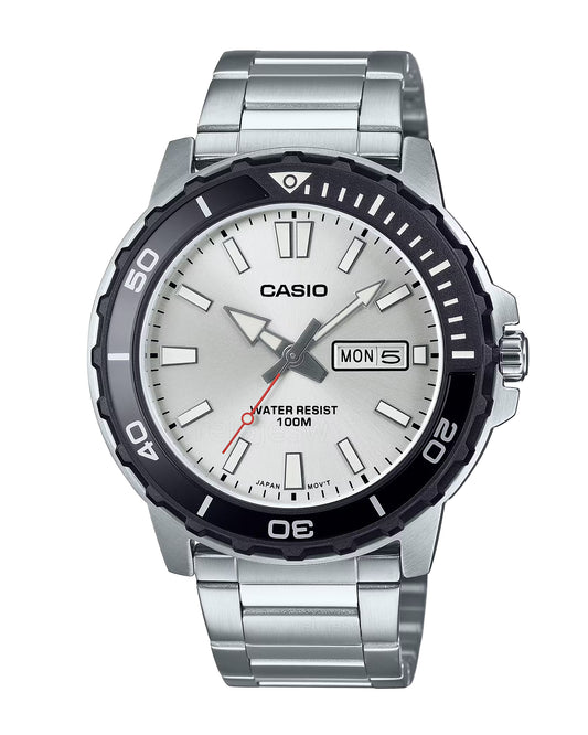Reloj Casio Hombre Original Plateado MTD-125D-7AV