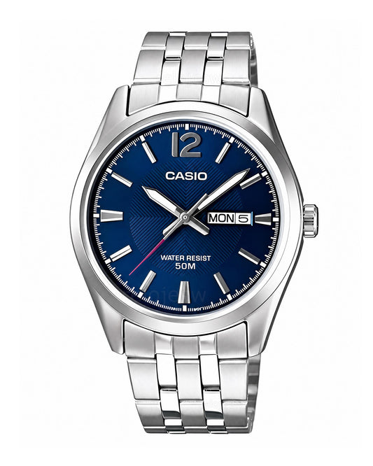 Reloj Casio Hombre Original Plateado MTP-1335D-2AV