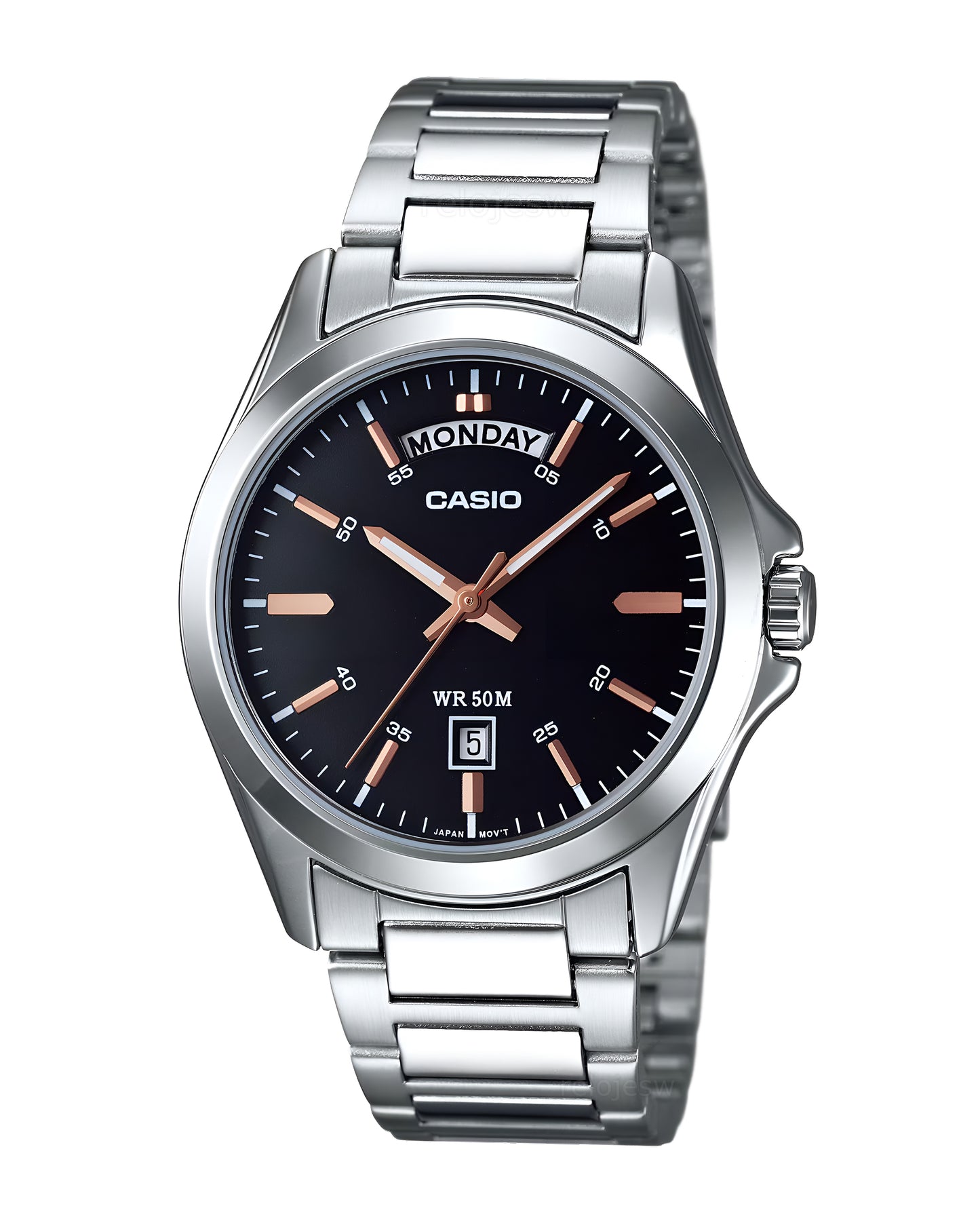 Reloj Casio Hombre Plateado MTP-1370D-1A2V