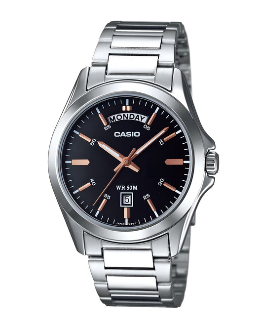 Reloj Casio Hombre Plateado MTP-1370D-1A2V