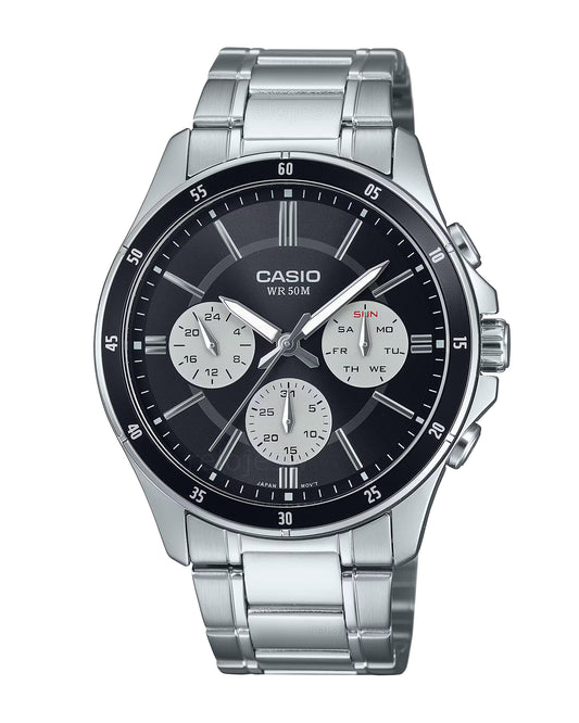Reloj Casio Hombre Original Plateado MTP-1374D-1A3V