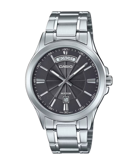 Reloj Casio Hombre Original Plateado MTP-1381D-8AV