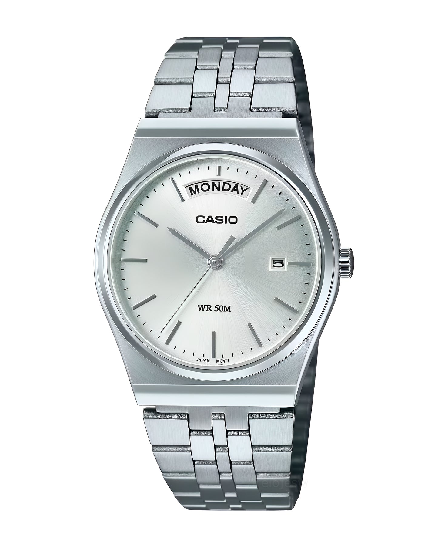 Reloj Casio Hombre Original Plateado MTP-B146D-7AV