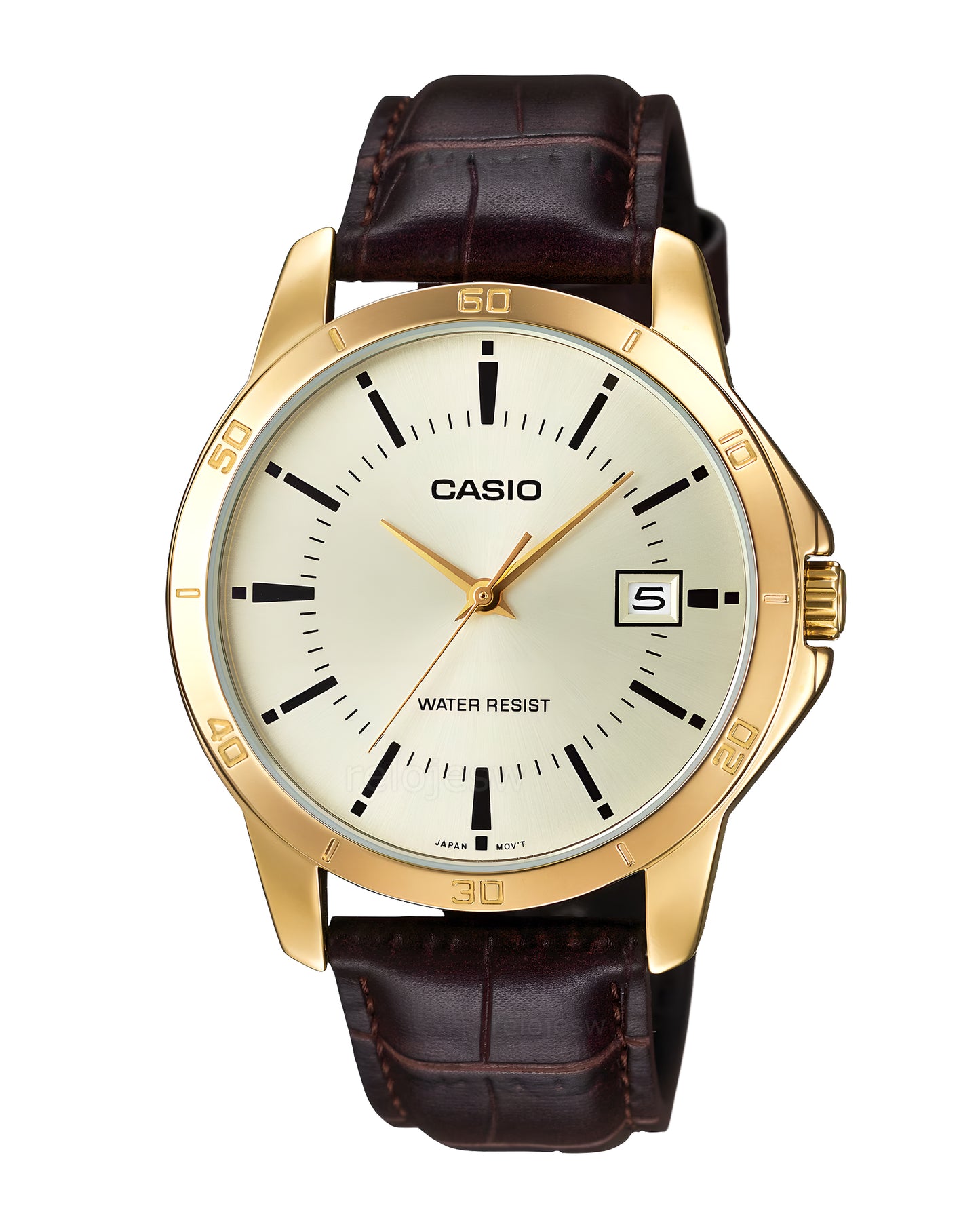 Reloj Casio Hombre Original Marrón MTP-V004GL-9A