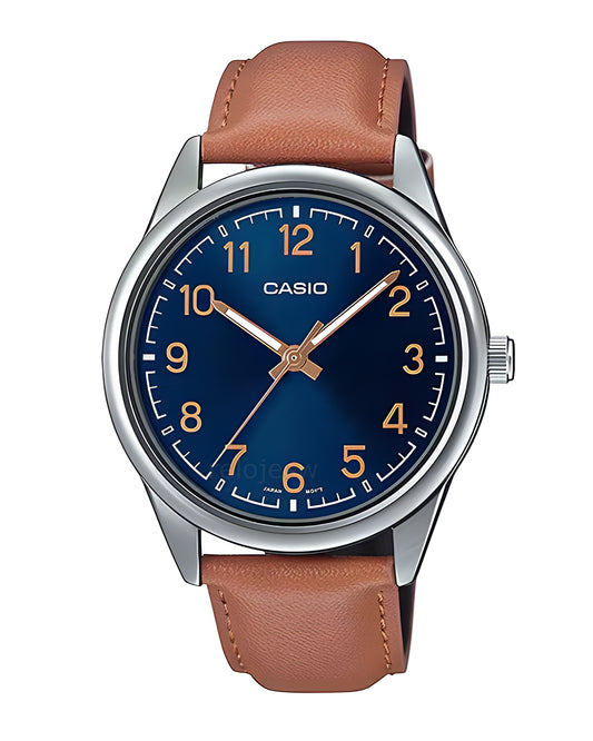 Reloj Casio Hombre Original Café MTP-V005L-2B4