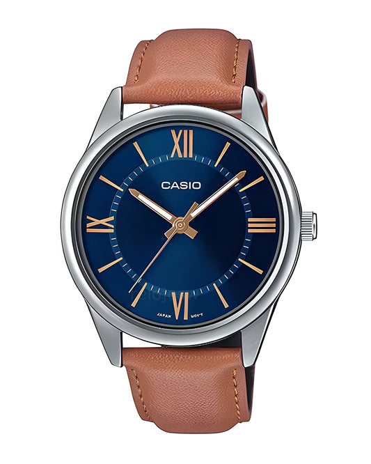 Reloj Casio Hombre Original Café MTP-V005L-2B5