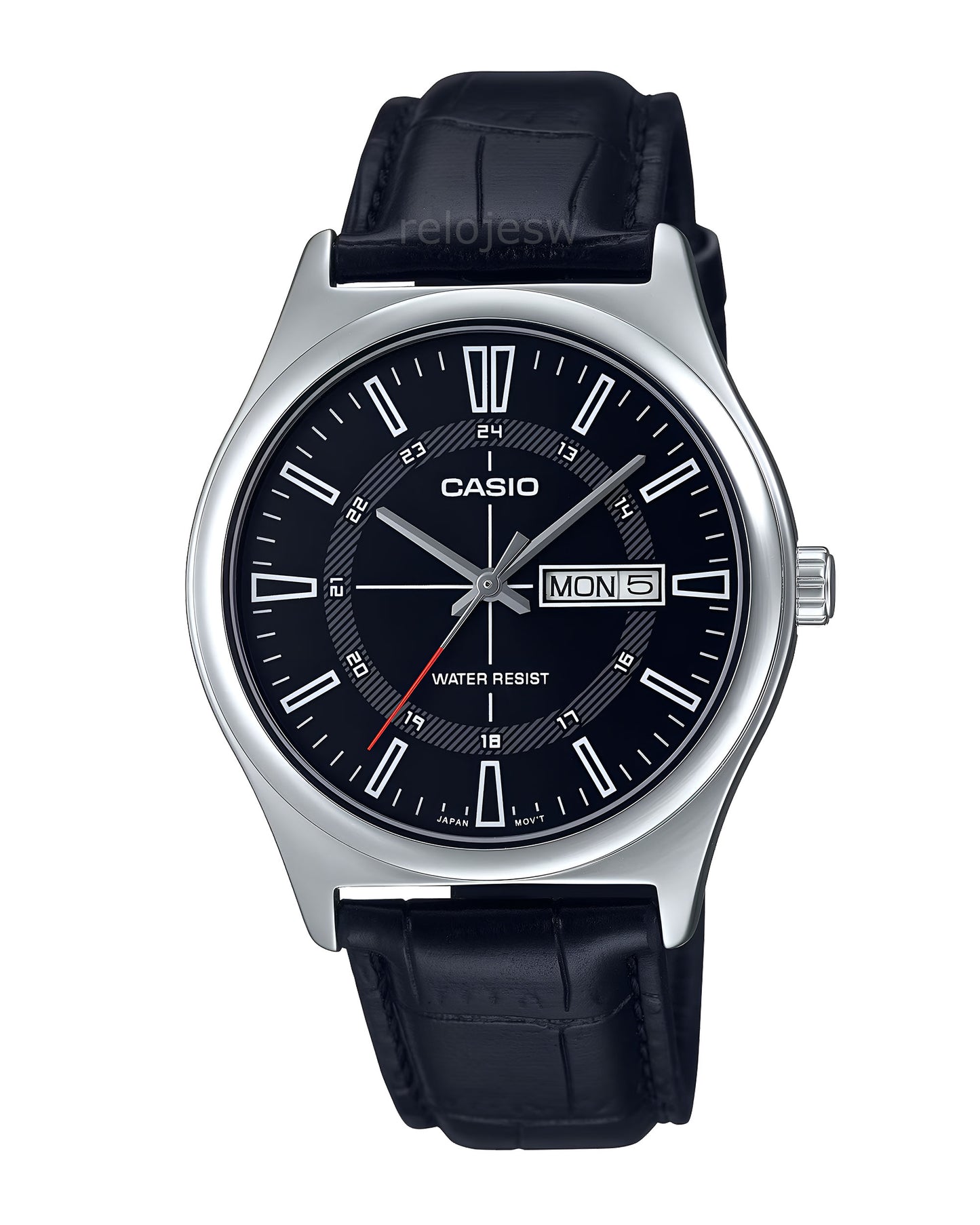 Reloj Casio Hombre Negro Plateado MTP-V006L-1C