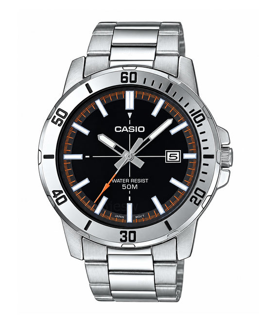 Reloj Casio Hombre Original Plateado MTP-VD01D-1E2V