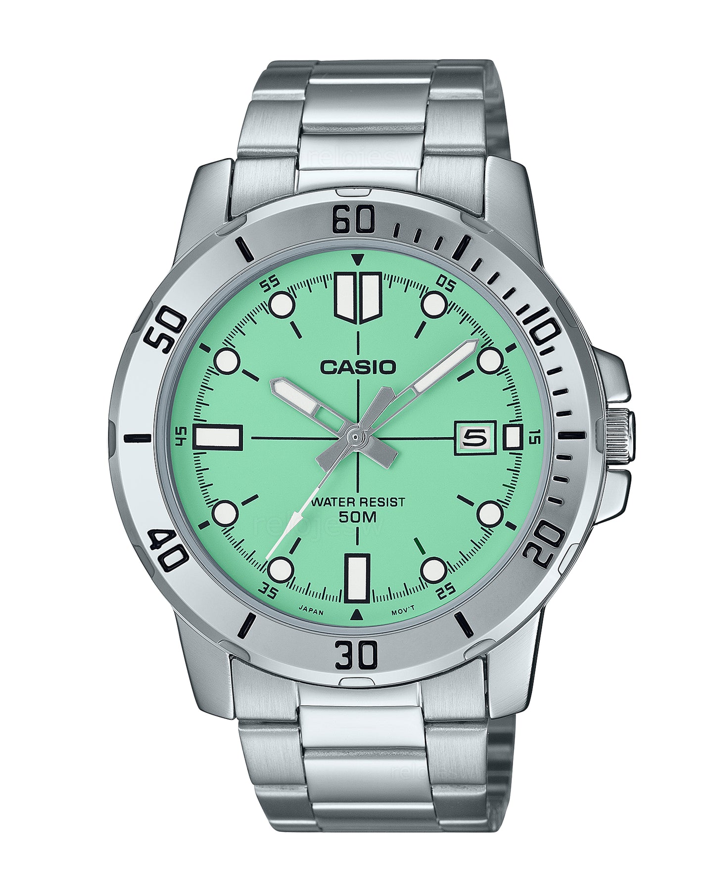 Reloj Casio Hombre Original Plateado MTP-VD01D-3E1V