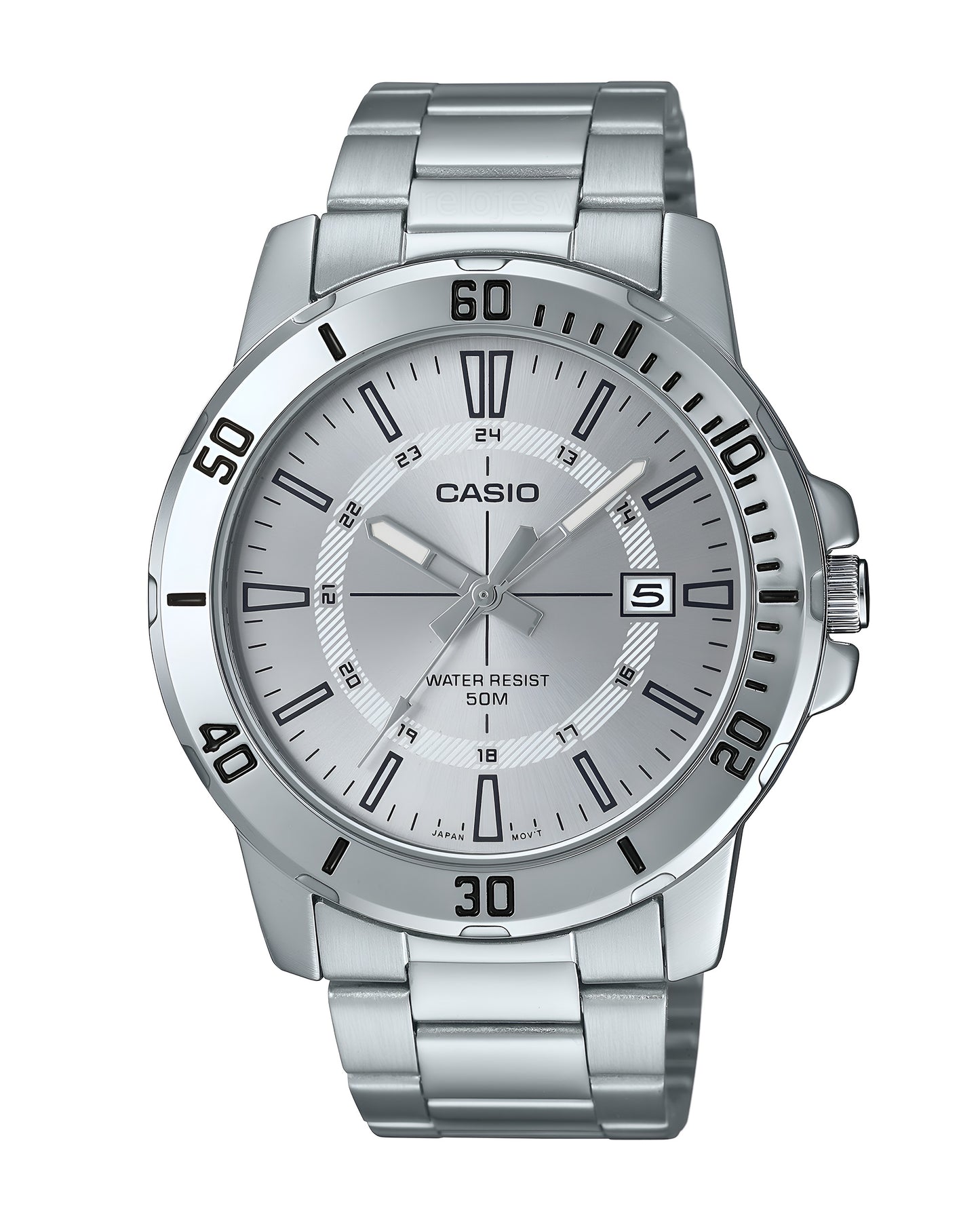 Reloj Casio Hombre Plateado MTP-VD01D-7CV