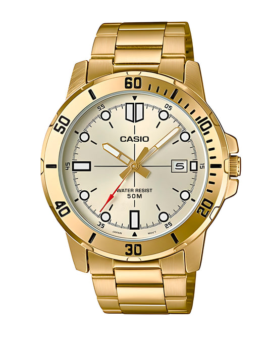 Reloj Casio Hombre Dorado MTP-VD01G-9EV