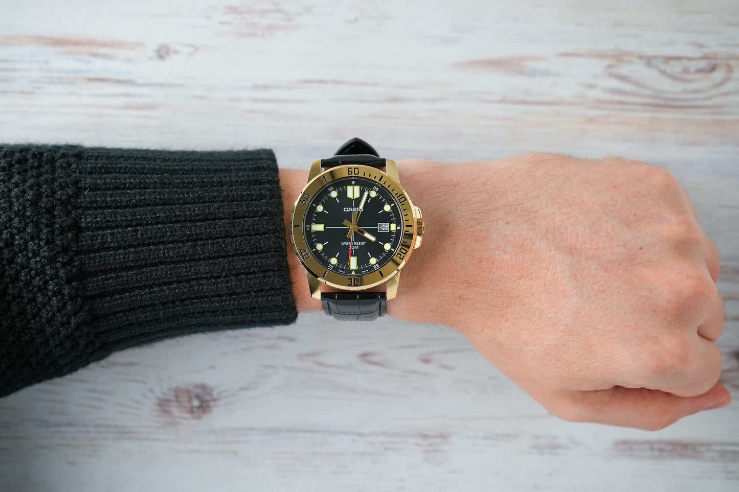 Reloj Casio Hombre Original Negro MTP-VD01GL-1EV