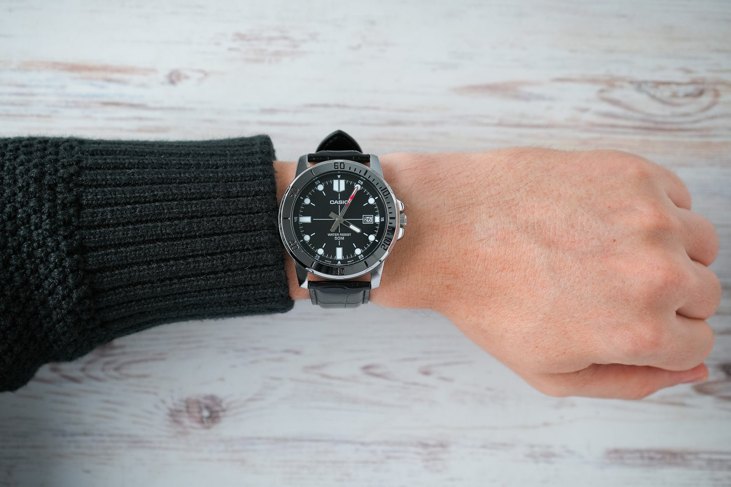 Reloj Casio Hombre Original Negro MTP-VD01L-1EV