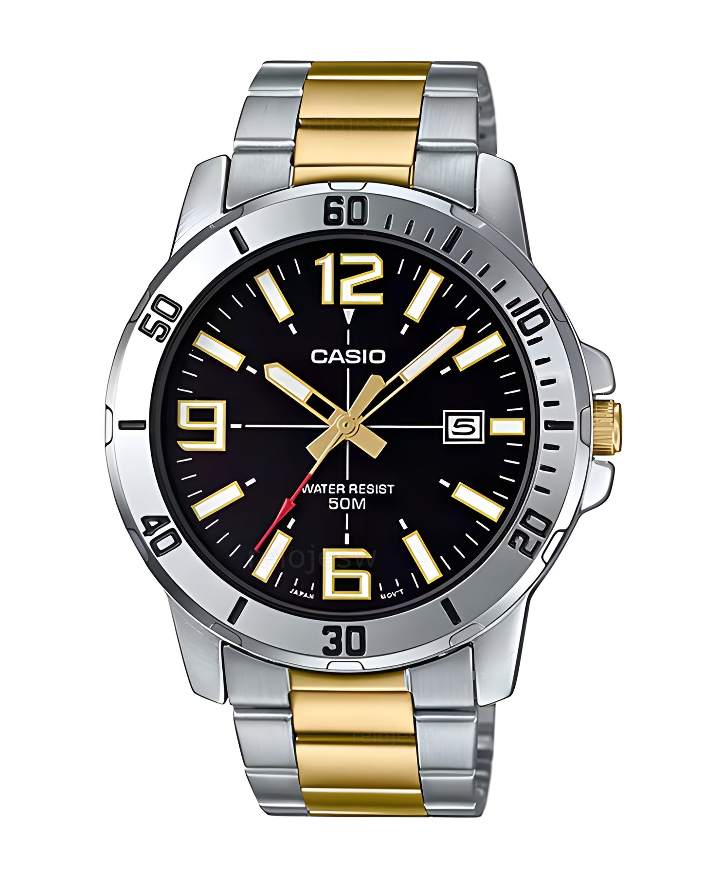 Reloj Casio Hombre Original Plateado y Dorado MTP-VD01SG-1BV