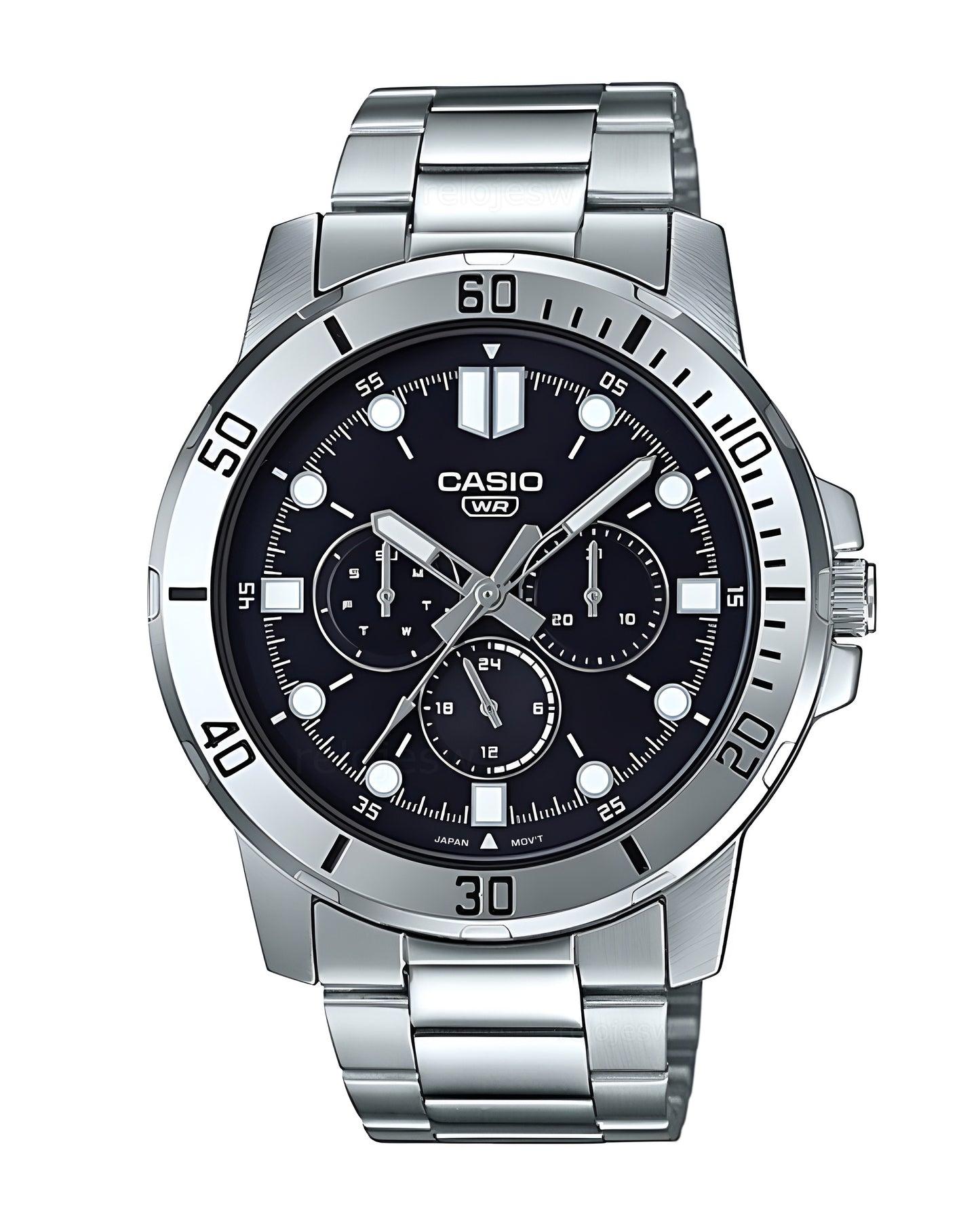 Reloj Casio Original Hombre Plateado MTP-VD300D-1E