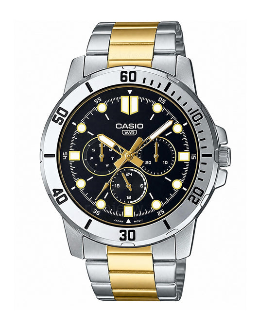Reloj Casio Hombre Original Plateado y Dorado MTP-VD300SG-1E