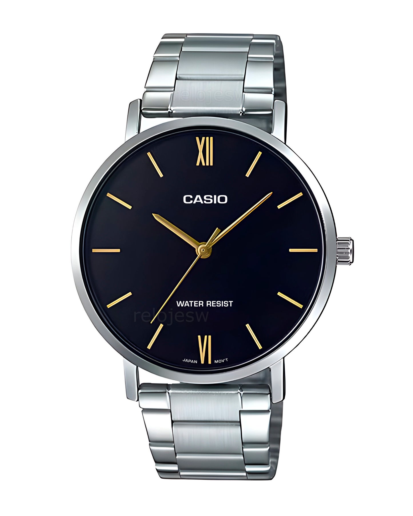 Reloj Casio Hombre Plateado MTP-VT01D-1B