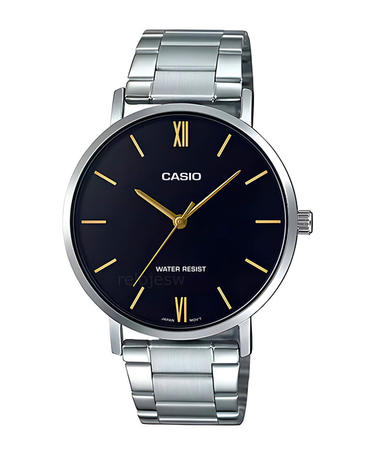 Reloj Casio Hombre Plateado MTP-VT01D-1B
