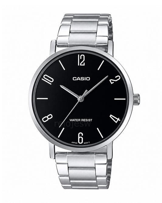 Reloj Casio Hombre Original Plateado MTP-VT01D-1B2