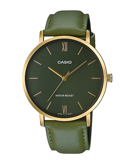 Reloj Casio Original Hombre Verde MTP-VT01GL-3B