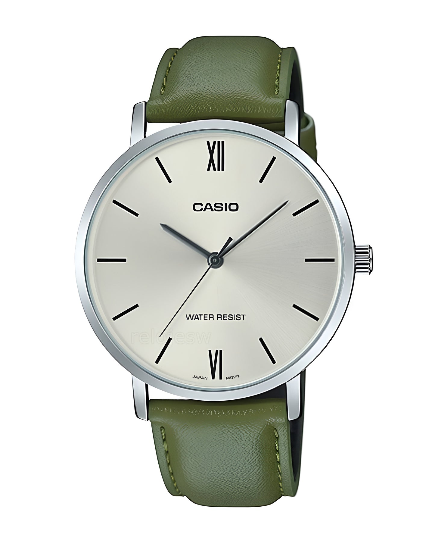 Reloj Casio Original Hombre Verde MTP-VT01L-3B