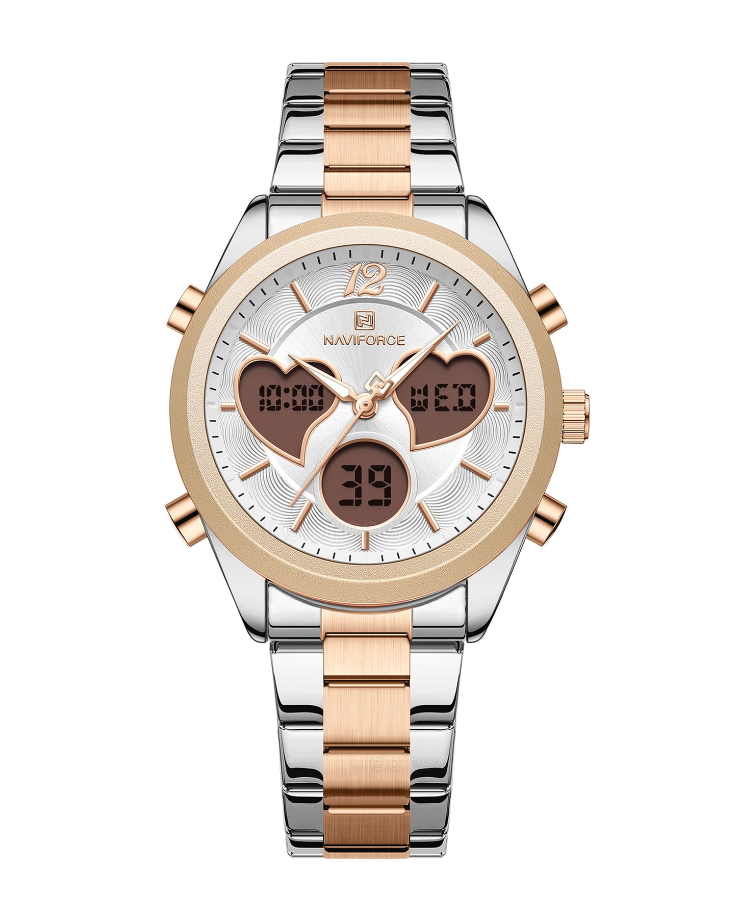 Reloj Naviforce Mujer Plateado y Oro Rosa NF5045S-BIOR