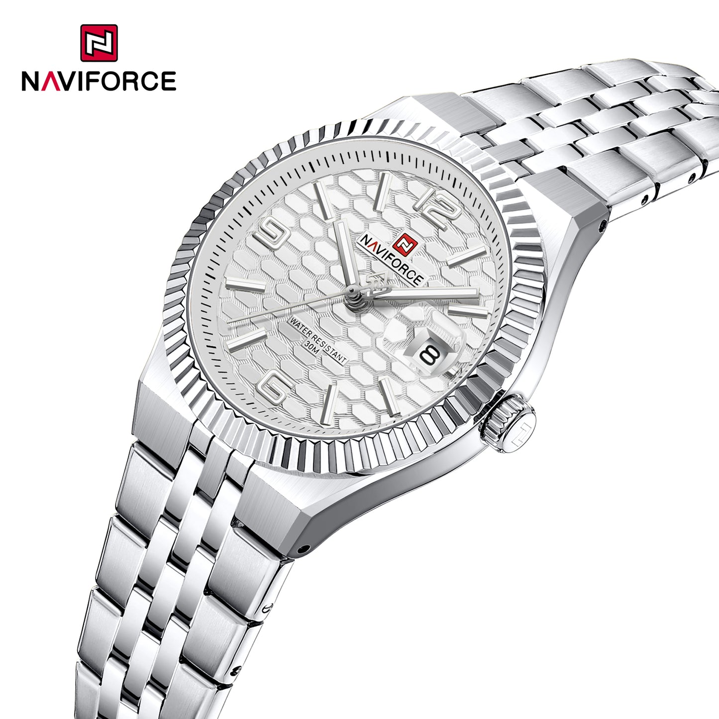Reloj Naviforce Mujer Original Plateado NF5079-PLPL