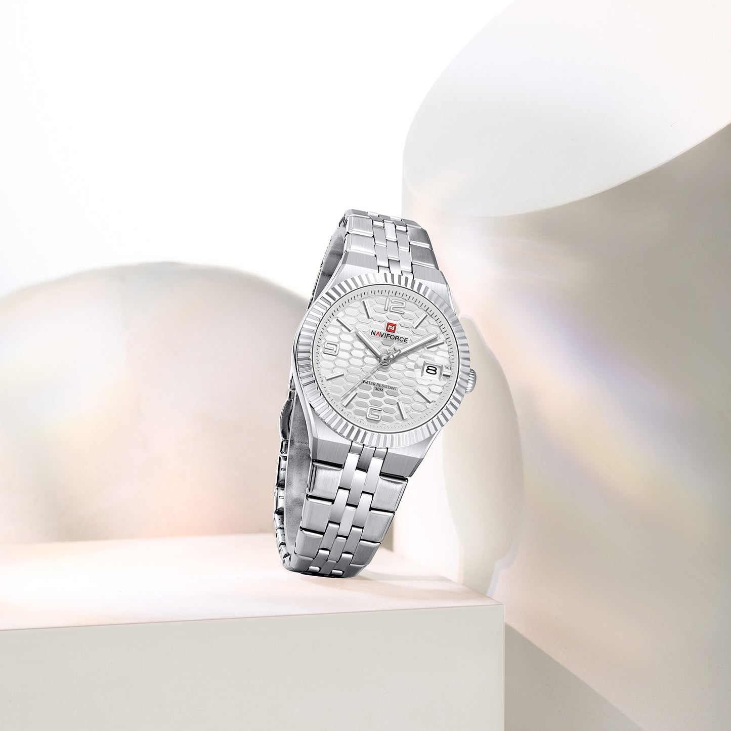 Reloj Naviforce Mujer Original Plateado NF5079-PLPL