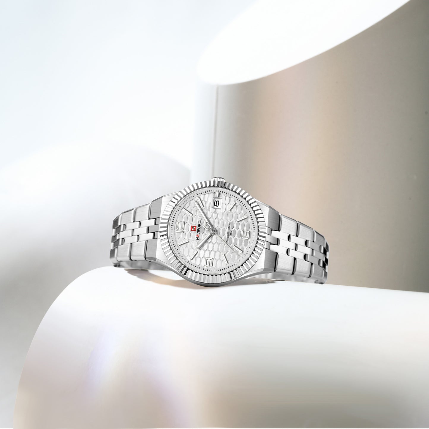 Reloj Naviforce Mujer Original Plateado NF5079-PLPL