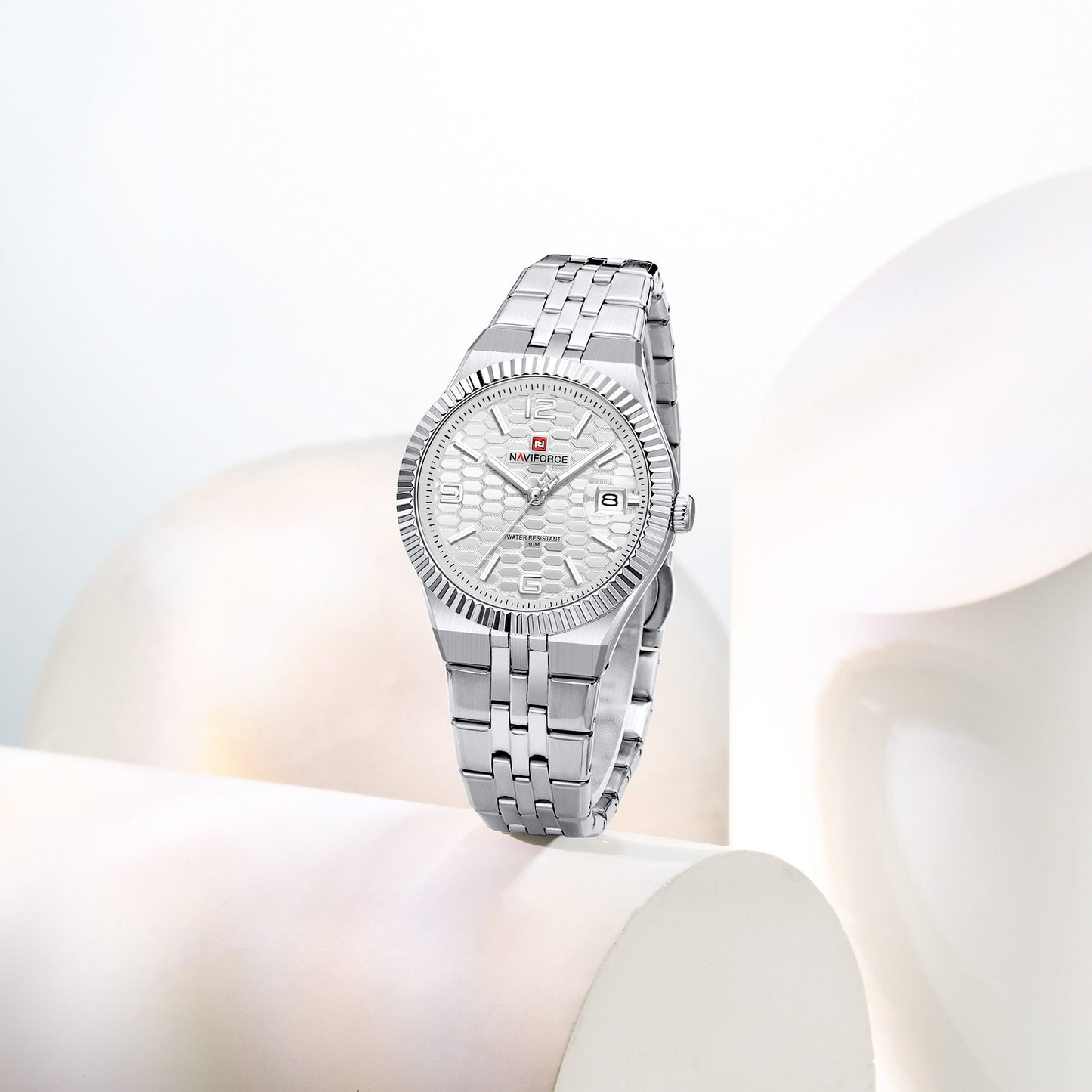 Reloj Naviforce Mujer Original Plateado NF5079-PLPL