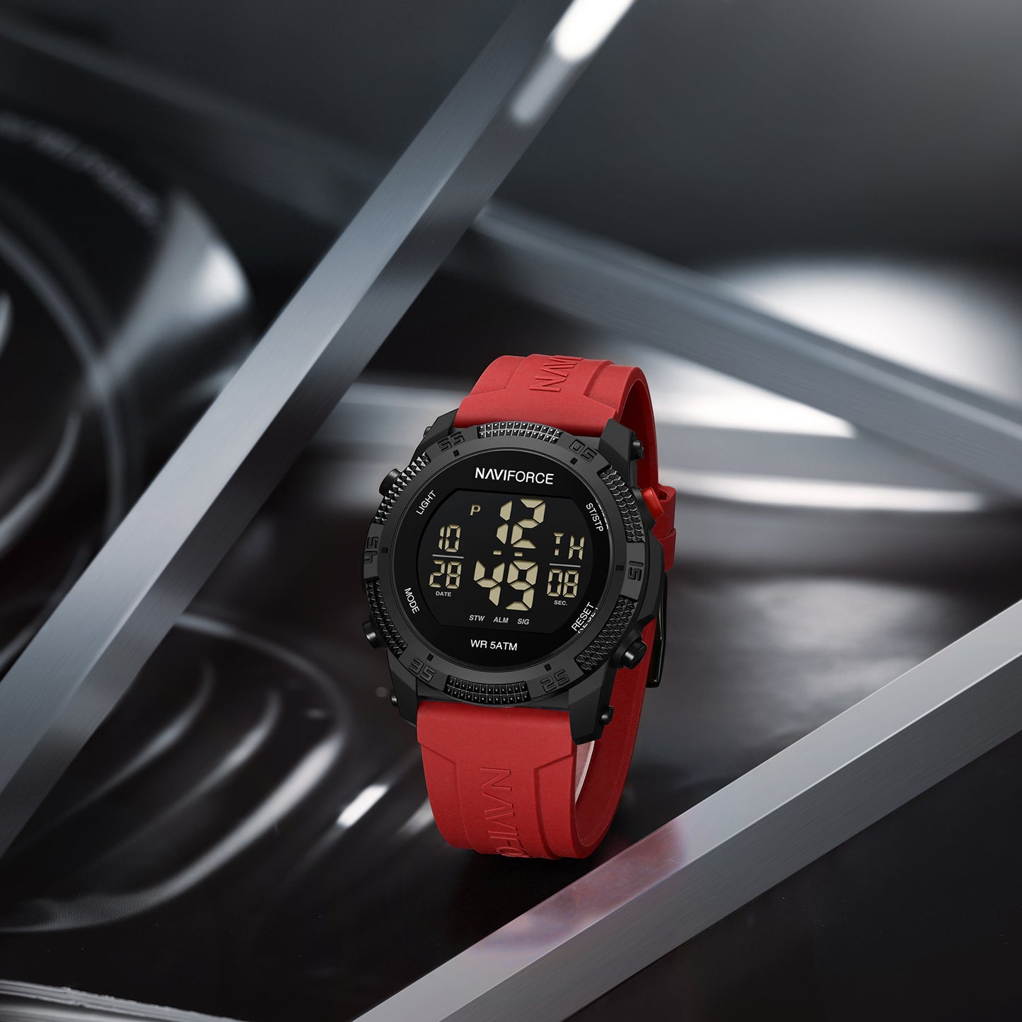 Reloj Naviforce Hombre Rojo Negro NF7104-RO